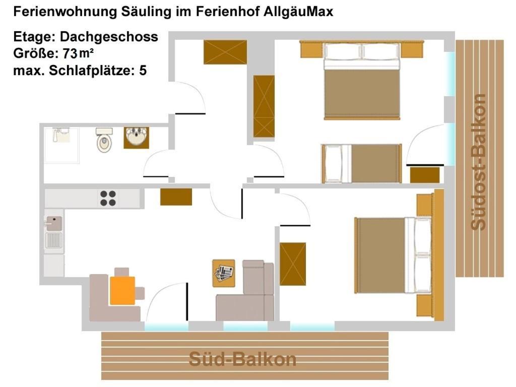Ferienhof Allgaeumax Füssen Szoba fotó